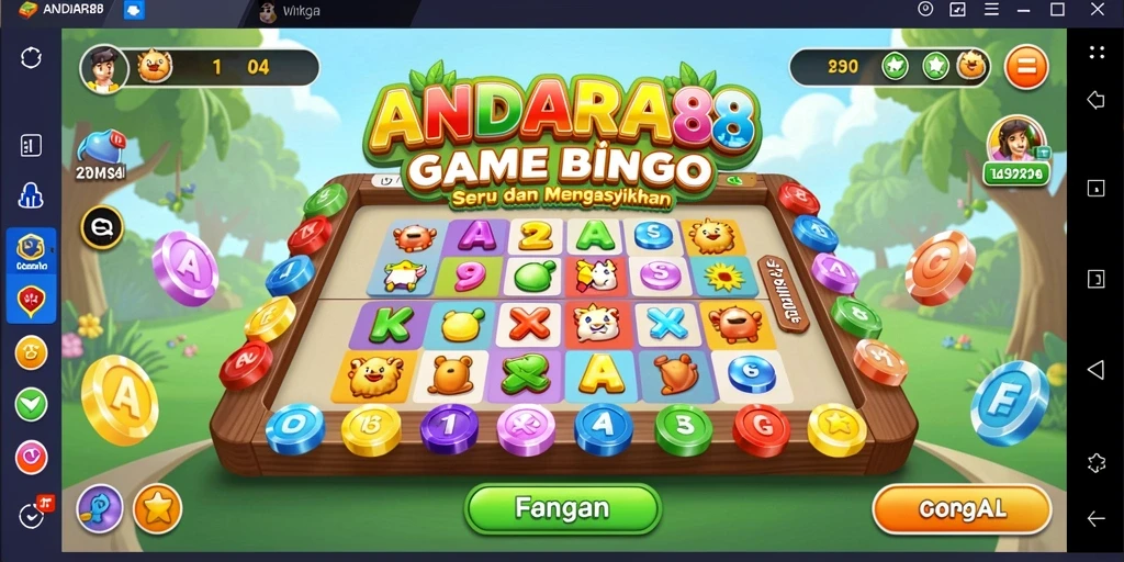 Tampilan screenshot ANDARA88 menampilkan suasana gameplay Bingo yang seru.
