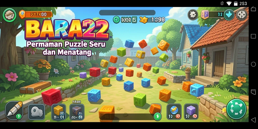 Tampilan gameplay <strong>BARA22</strong> yang menarik dengan berbagai tantangan puzzle.
