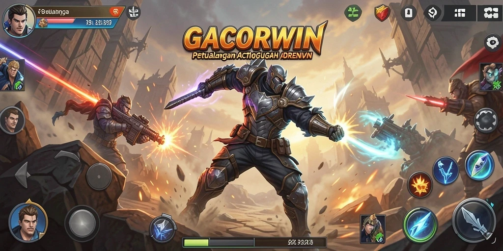Screenshot gameplay GACORWIN menampilkan aksi seru di level menantang.