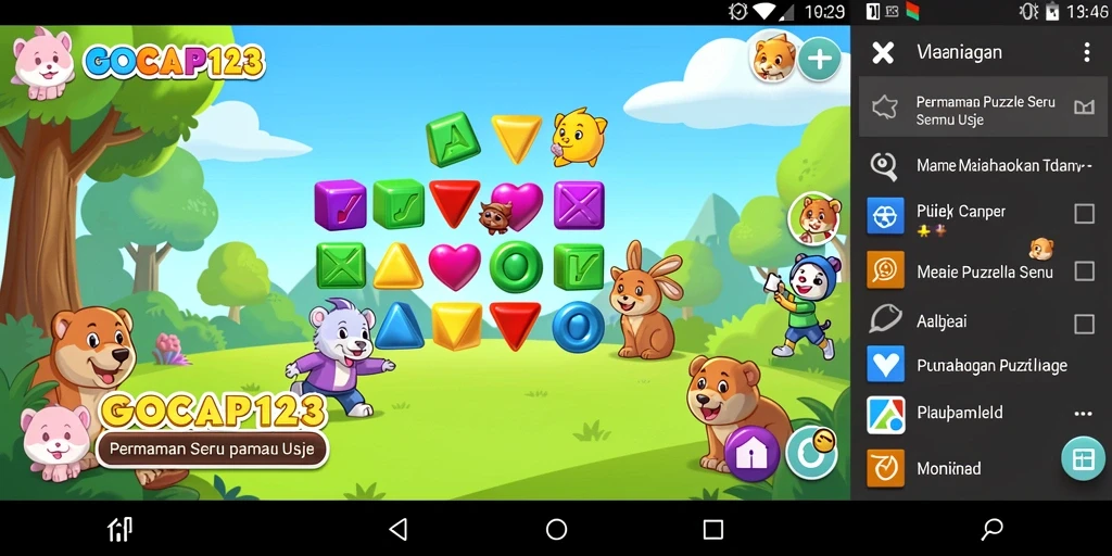Tampilan gameplay menantang dalam GOCAP123 dengan berbagai puzzle menarik.