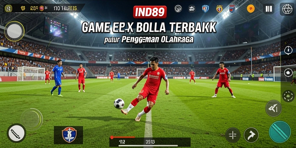Tampilan gameplay mendebarkan dalam permainan sepak bola IND89.