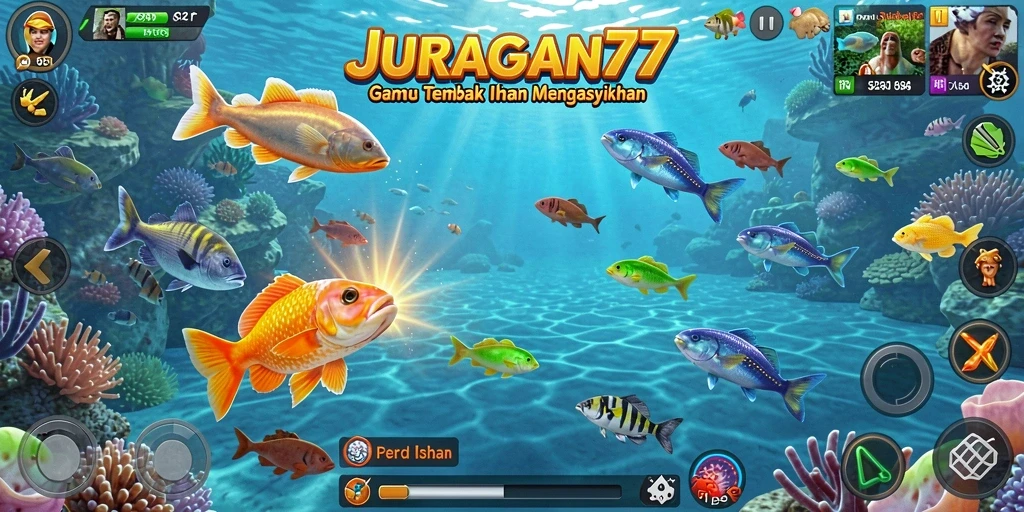 Tampilan menawan dari gameplay JURAGAN77 yang seru di dunia Tembak Ikan.