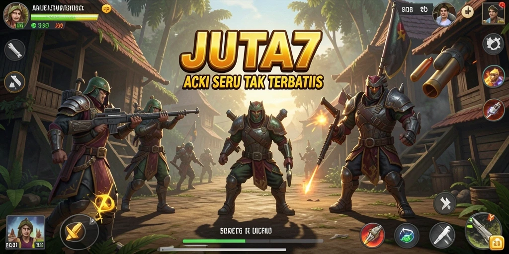 Tampilan gameplay menegangkan di JUTA7 dengan efek grafis yang luar biasa.