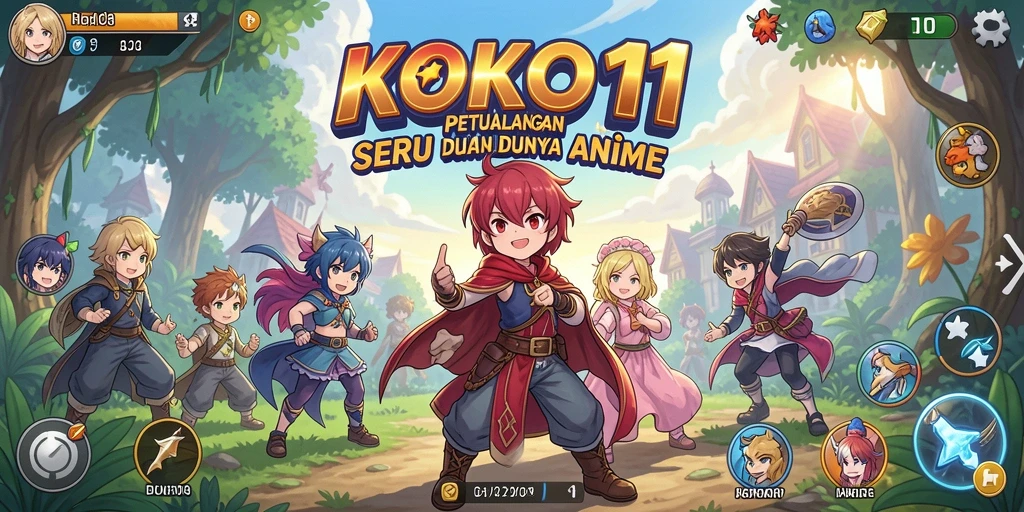 Tampilan gameplay seru dalam petualangan Anime yang menarik.