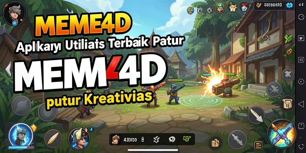 Tampilan screenshot utama MEME4D dengan berbagai fitur menarik untuk membuat meme.