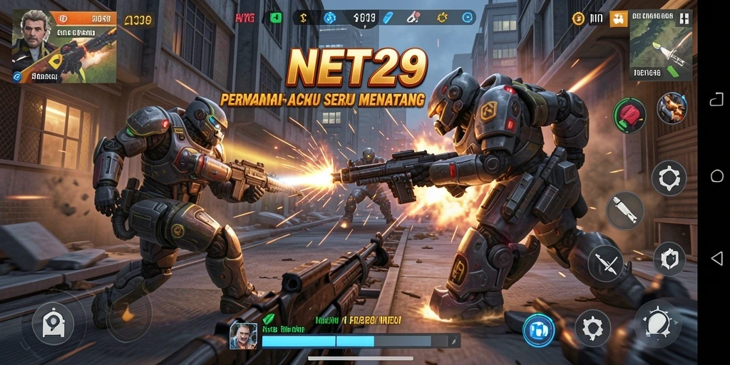 Tampilan gameplay NET29 yang menegangkan dan beraksi.