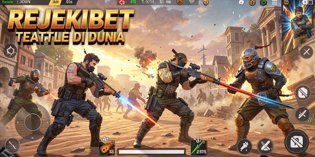 Gameplay seru REJEKIBET dalam pertempuran Battle Royale.