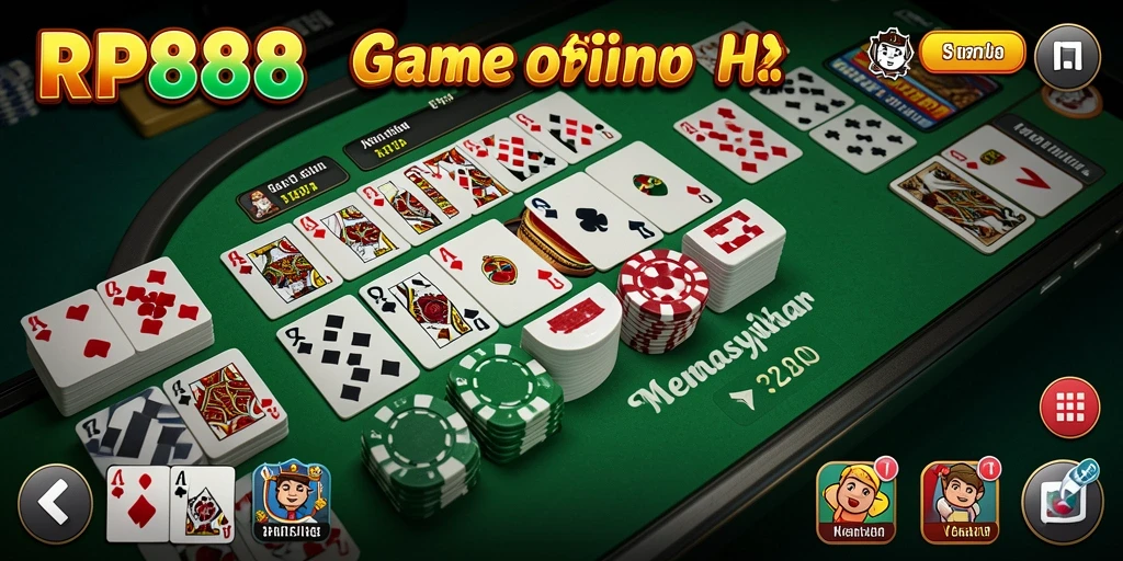 Screenshot RP888 menampilkan gameplay Domino yang mengasyikkan.