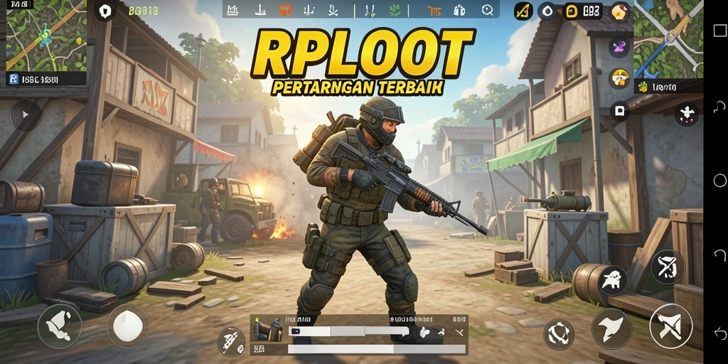 Gameplay RPLOOT yang menegangkan dalam Battle Royale.