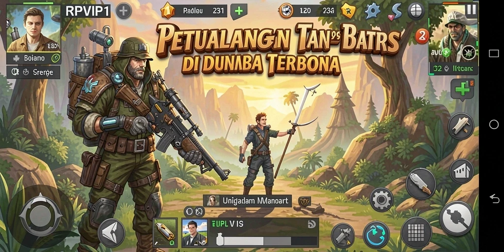 Screenshot RPVIP1 menunjukkan petualangan seru di dunia terbuka.