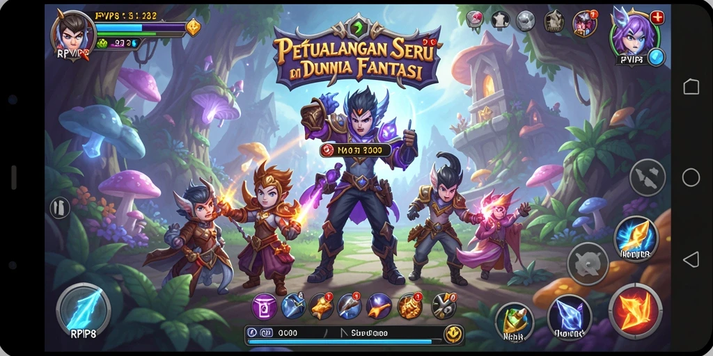 Tampilan gameplay RPVIP8 yang penuh aksi di dunia petualangan.