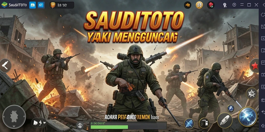 Gameplay menegangkan dalam pertempuran aksi SAUDITOTO.