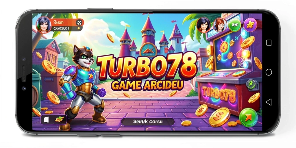 Tampilan menarik dari gameplay TURBO78 yang penuh warna.