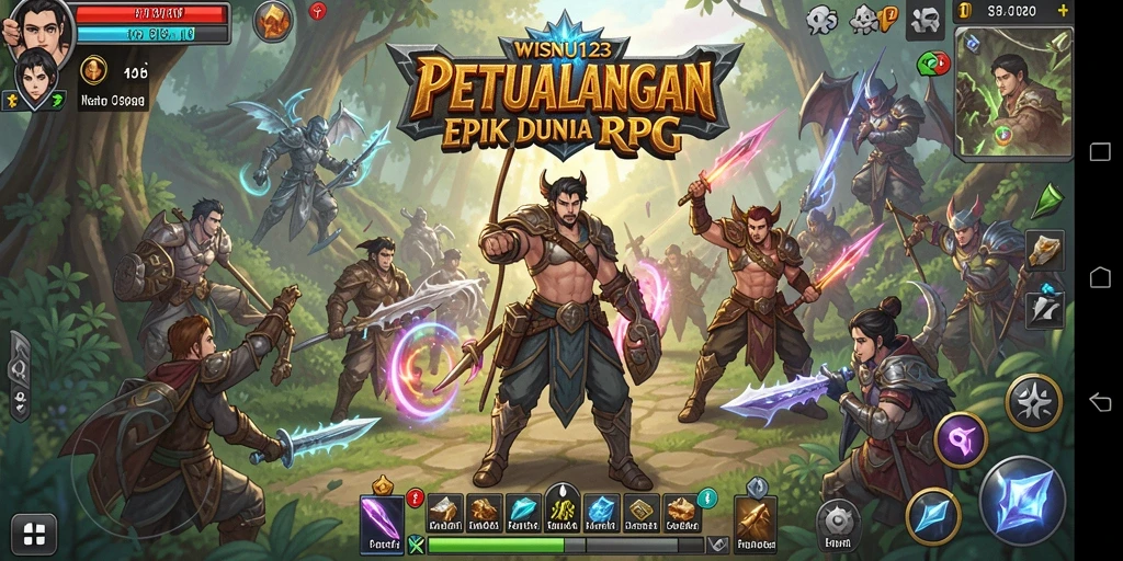 Screenshot dari gameplay menakjubkan dalam WISNU123 yang penuh aksi.
